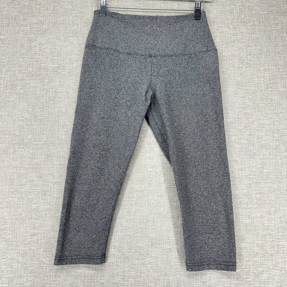 Lysse Leggings Womens M Gray Capri Mid Rise Pull On Stretch Lined Jersey Pants
